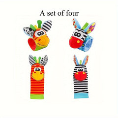 Baby Wrist Strap Watch & Socks Set with Rattle Toy