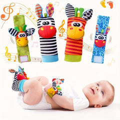 Baby Wrist Strap Watch & Socks Set with Rattle Toy