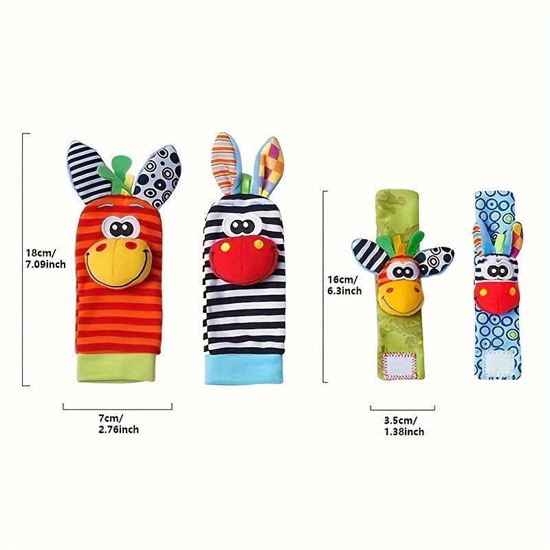 Baby Wrist Strap Watch & Socks Set with Rattle Toy