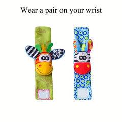 Baby Wrist Strap Watch & Socks Set with Rattle Toy