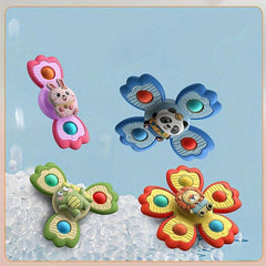 4Pcs Suction Cup Spinning Top Sensory Toys For Toddlers