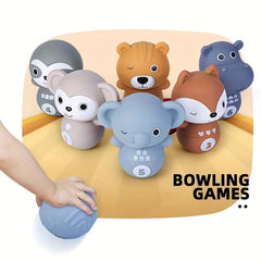 Infant Animal Bowling Player Grab Ball Toy