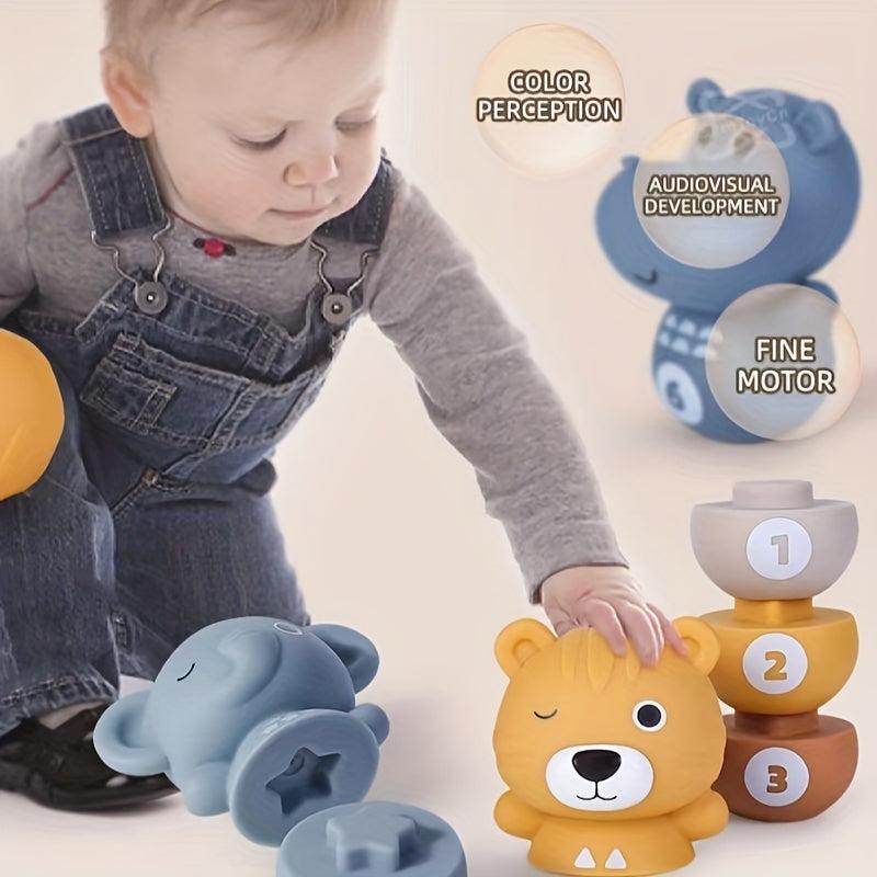 Infant Animal Bowling Player Grab Ball Toy