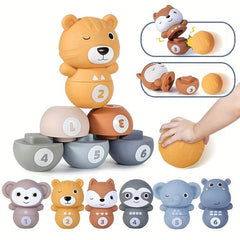 Infant Animal Bowling Player Grab Ball Toy