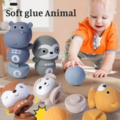 Infant Animal Bowling Player Grab Ball Toy