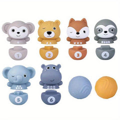 Infant Animal Bowling Player Grab Ball Toy
