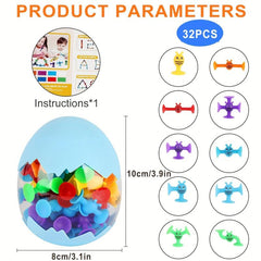 32-Piece Montessori Silicone Bee Suction Toy for Bath, Ages 3-8