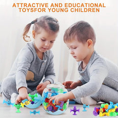 32-Piece Montessori Silicone Bee Suction Toy for Bath, Ages 3-8