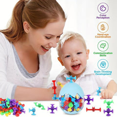 32-Piece Montessori Silicone Bee Suction Toy for Bath, Ages 3-8