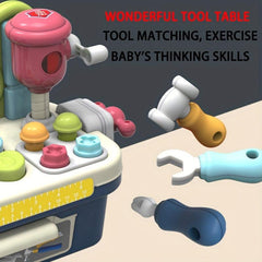 Toddler Shape Sorting Music Workbench Toy with Lights & Sounds
