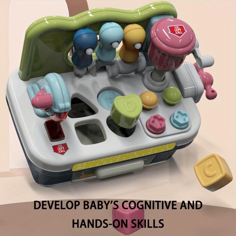 Toddler Shape Sorting Music Workbench Toy with Lights & Sounds