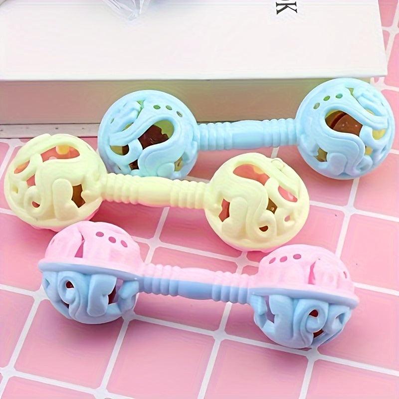 6pcs Baby Hand Rattle Bell Infant Baby Hand Grab Double Head Hand Rattle