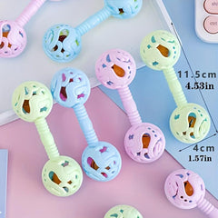 6pcs Baby Hand Rattle Bell Infant Baby Hand Grab Double Head Hand Rattle