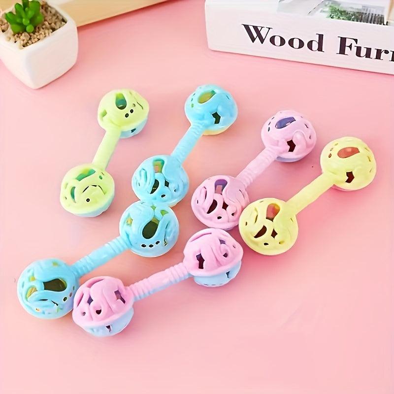 6pcs Baby Hand Rattle Bell Infant Baby Hand Grab Double Head Hand Rattle