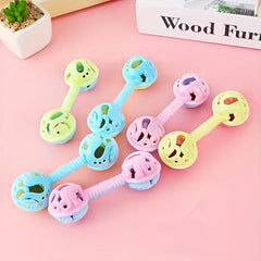 6pcs Baby Hand Rattle Bell Infant Baby Hand Grab Double Head Hand Rattle