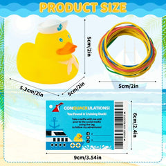 20 Vinyl Ducklings 20 Cards 20 Colorful Rubber Bands Toy Set
