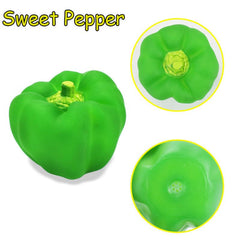 6 Pcs Colorful Vegetables Bath Toy Squeeze Sound Swimming Toys for Kids