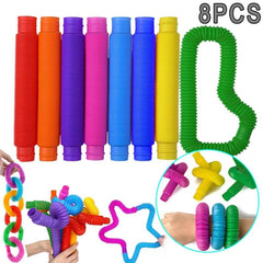 Colorful Telescopic Tube Pop Tube Stress Relief Toy