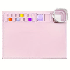 Kids Silicone Painting Mat Paint Palette Nonstick Craft Mat