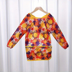 Kids Waterproof Art Smock with Long Sleejsonves & 2 Pockets