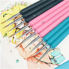 5pcs Watercolor Wolf Hair Line Drawing Pens Hook Edge Pens