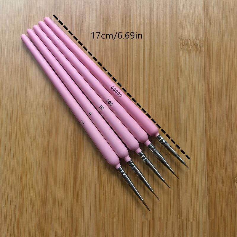 5pcs Watercolor Wolf Hair Line Drawing Pens Hook Edge Pens