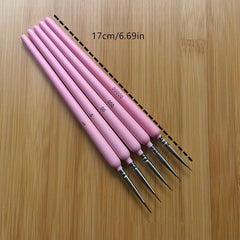 5pcs Watercolor Wolf Hair Line Drawing Pens Hook Edge Pens