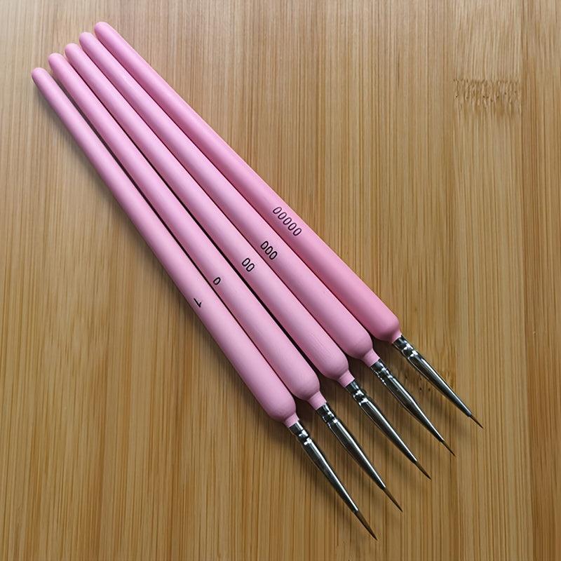 5pcs Watercolor Wolf Hair Line Drawing Pens Hook Edge Pens