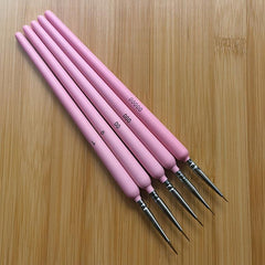 5pcs Watercolor Wolf Hair Line Drawing Pens Hook Edge Pens