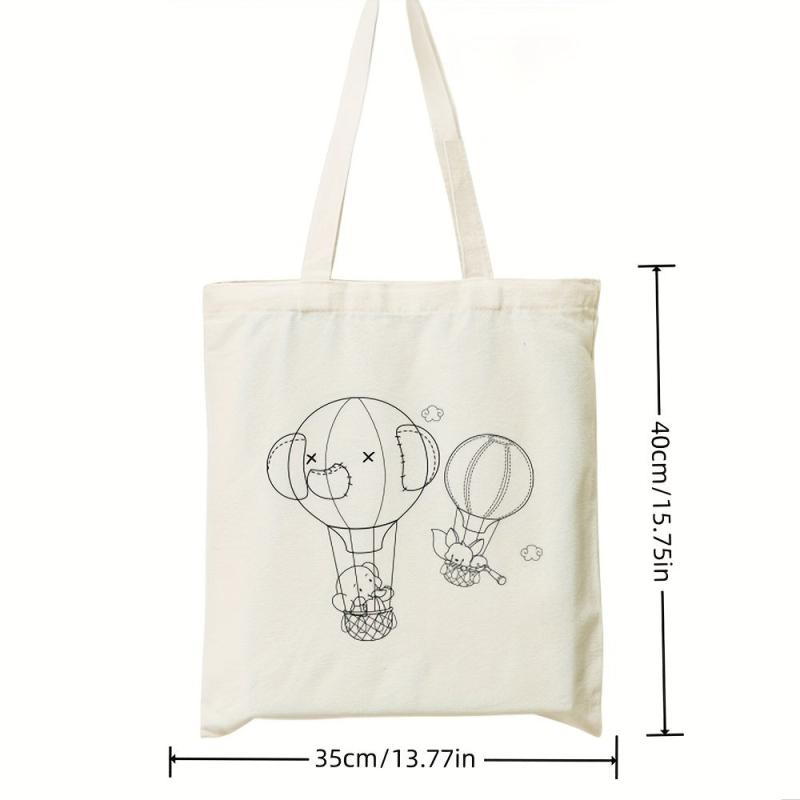 Parent child Graffiti Canvas Bags Hand painted DIY Cloth Bags
