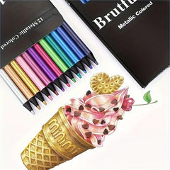 12pcs Graffiti Painting Pens 12 Color Pencils