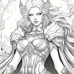 22pcs Thickened Paper Mysterious Goddess Coloring Book Halloween Party Gift