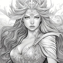 22pcs Thickened Paper Mysterious Goddess Coloring Book Halloween Party Gift