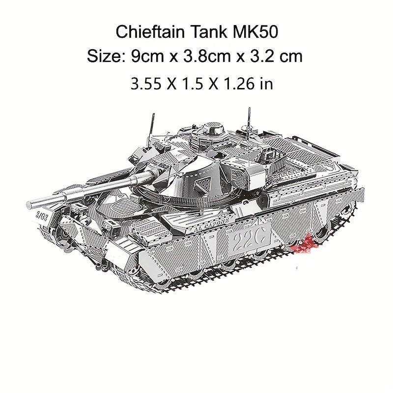 Metal Glue 3D Puzzle Sheikh Tank Model Desktop Decoration