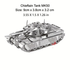 Metal Glue 3D Puzzle Sheikh Tank Model Desktop Decoration