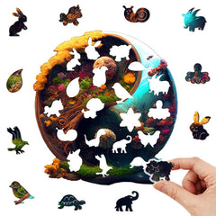 Ocean And Forest Wood Puzzle Toy Family Decoration Painting