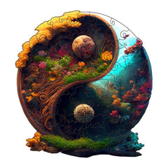 Ocean And Forest Wood Puzzle Toy Family Decoration Painting