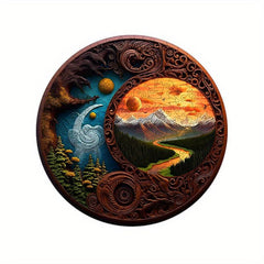 Yin Yang Wood Carving Jigsaw Puzzle Animal Shaped Adult Educational Toy