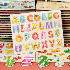 Montessori Wooden Peg Puzzles for Kids - Educational Activity Toys