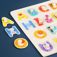 Montessori Wooden Peg Puzzles for Kids - Educational Activity Toys