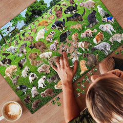 1000 Pieces Jigsaw Puzzle - Adorable Puppies Pooping Challenge