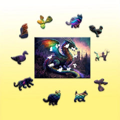 Mysterious Western Dragon King Wood Puzzle