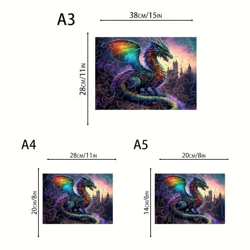 Mysterious Western Dragon King Wood Puzzle
