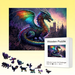 Mysterious Western Dragon King Wood Puzzle