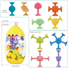 10pcs Suction Bath Toys for Toddlers Silicone Sucker Toys