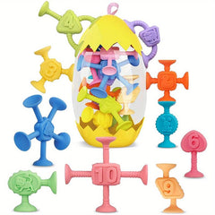 10pcs Suction Bath Toys for Toddlers Silicone Sucker Toys