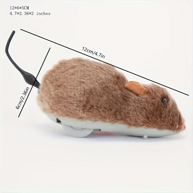 5pcs Clockwork Plush Mouse Toy for Dog Cat