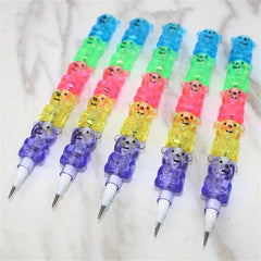 10pcs Stackable Bear Pencils 5 In 1 Stacking Pencils Student School
