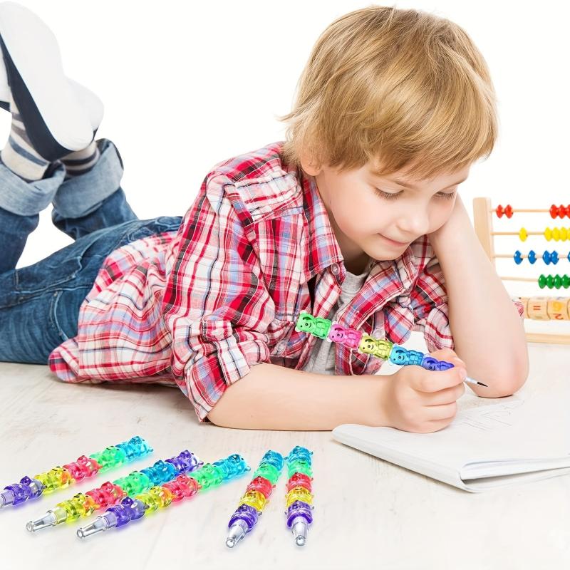 10pcs Stackable Bear Pencils 5 In 1 Stacking Pencils Student School