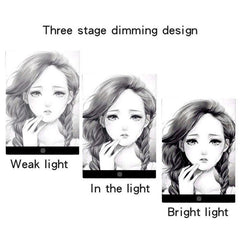 LED Drawing Copy Board Light Up Creativity 3 Level Dimmable Night Light Note Pad